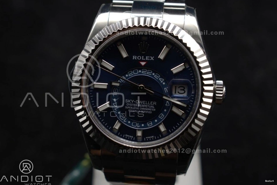 SS ZF 1:1 Edition Bracelet on 326934 SS 904L Blue Best Sky-Dweller A2824 Dial 1117